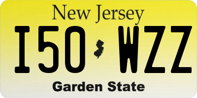 NJ license plate I50WZZ