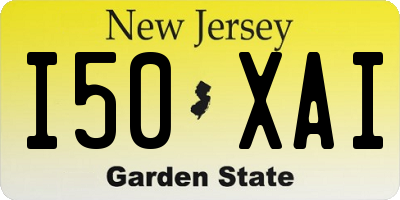 NJ license plate I50XAI