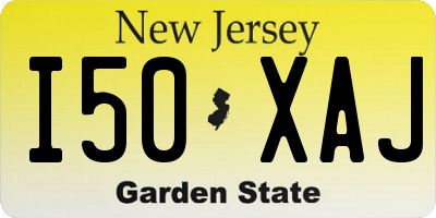 NJ license plate I50XAJ