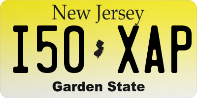 NJ license plate I50XAP