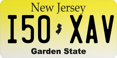 NJ license plate I50XAV