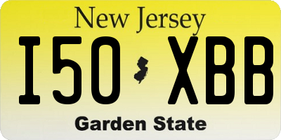 NJ license plate I50XBB