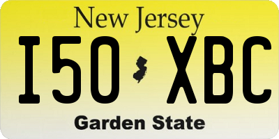 NJ license plate I50XBC