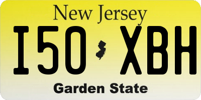 NJ license plate I50XBH