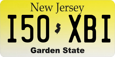 NJ license plate I50XBI