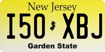 NJ license plate I50XBJ