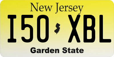 NJ license plate I50XBL