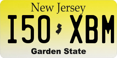 NJ license plate I50XBM
