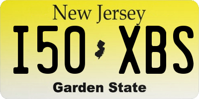 NJ license plate I50XBS