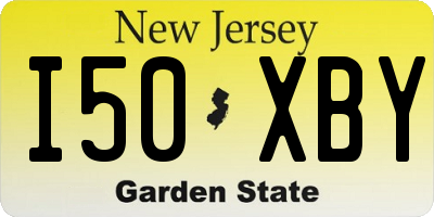 NJ license plate I50XBY