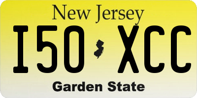 NJ license plate I50XCC