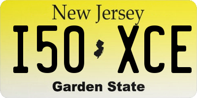 NJ license plate I50XCE