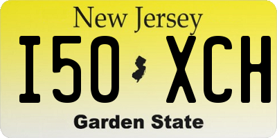 NJ license plate I50XCH