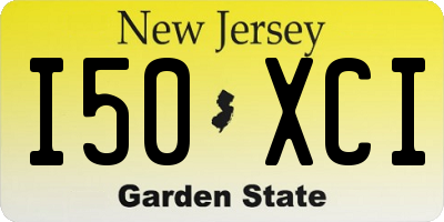 NJ license plate I50XCI