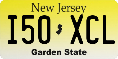NJ license plate I50XCL