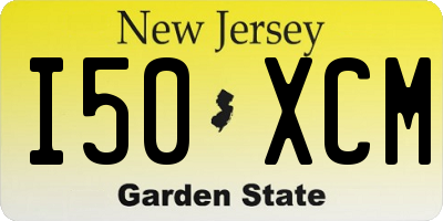 NJ license plate I50XCM