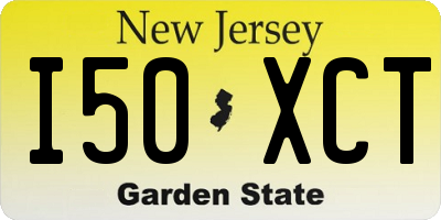 NJ license plate I50XCT