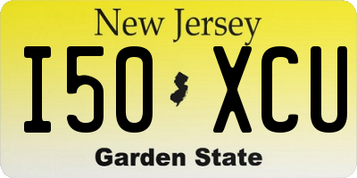 NJ license plate I50XCU
