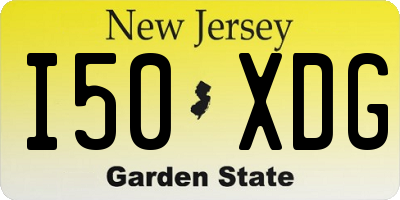NJ license plate I50XDG