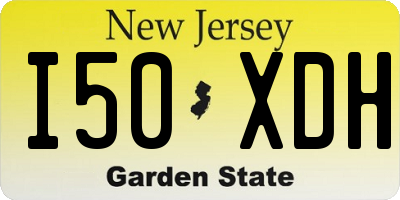 NJ license plate I50XDH
