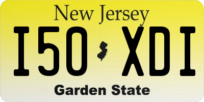 NJ license plate I50XDI