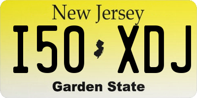 NJ license plate I50XDJ