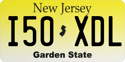 NJ license plate I50XDL