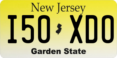 NJ license plate I50XDO