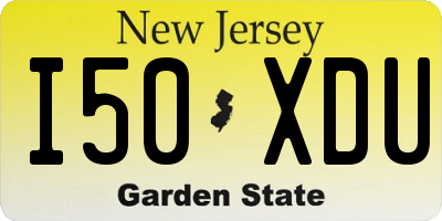 NJ license plate I50XDU