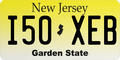 NJ license plate I50XEB