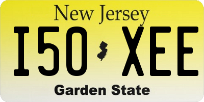 NJ license plate I50XEE