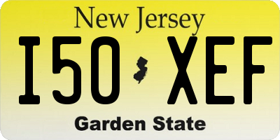 NJ license plate I50XEF