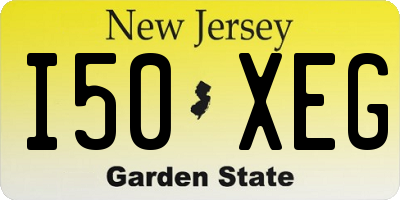 NJ license plate I50XEG