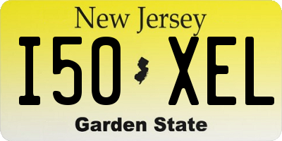 NJ license plate I50XEL
