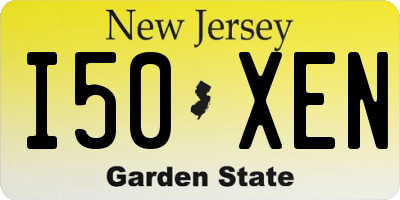 NJ license plate I50XEN