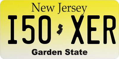 NJ license plate I50XER