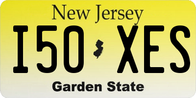 NJ license plate I50XES