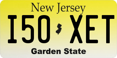 NJ license plate I50XET