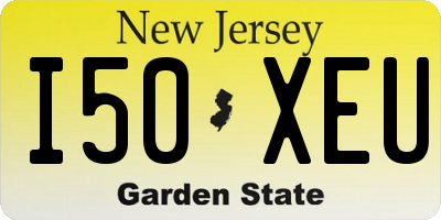 NJ license plate I50XEU
