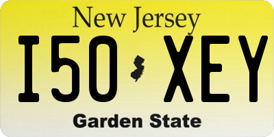 NJ license plate I50XEY