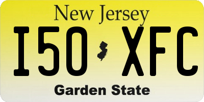NJ license plate I50XFC