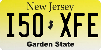 NJ license plate I50XFE