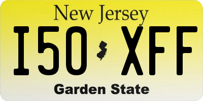 NJ license plate I50XFF