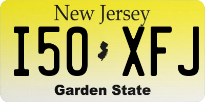 NJ license plate I50XFJ