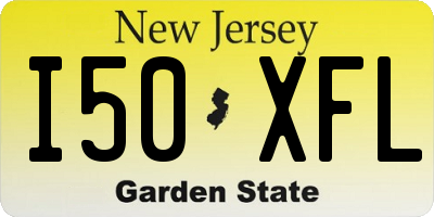 NJ license plate I50XFL