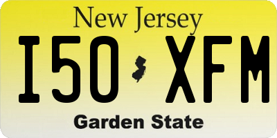 NJ license plate I50XFM