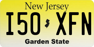 NJ license plate I50XFN