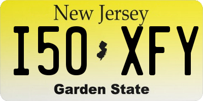 NJ license plate I50XFY