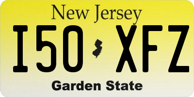 NJ license plate I50XFZ