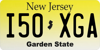 NJ license plate I50XGA